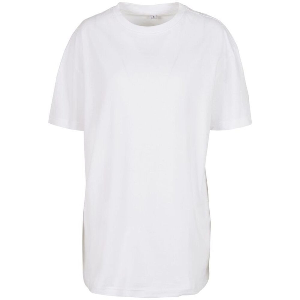 Build Your Brand Womens/Ladies Boyfriend Oversized T-Shirt / White